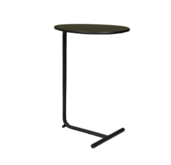 Studio sofa side table oval black