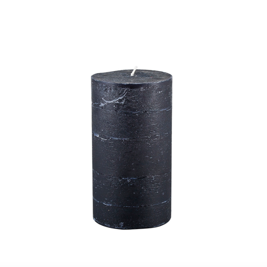 Broste pillar candle black 18cm high