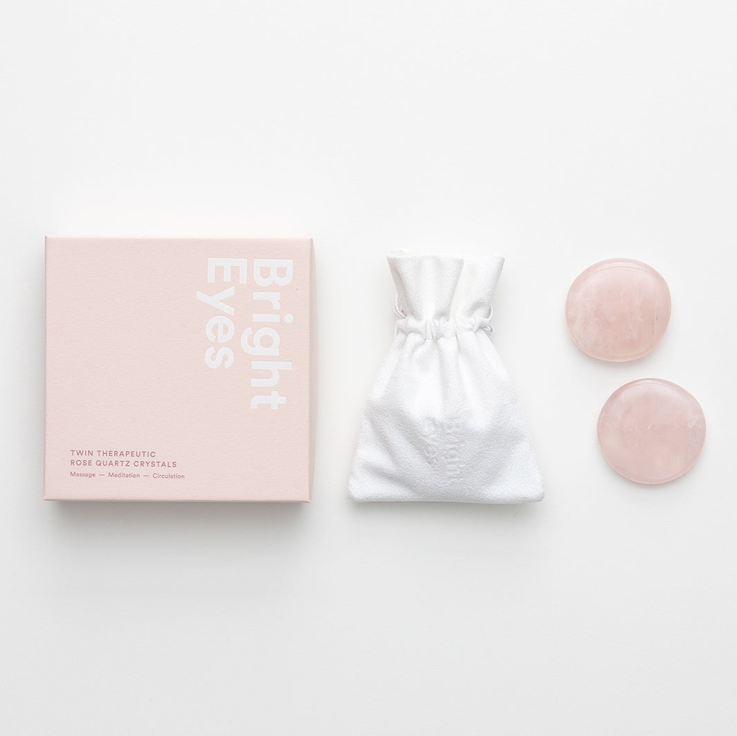 Bright Eyes' rose quartz crystal set