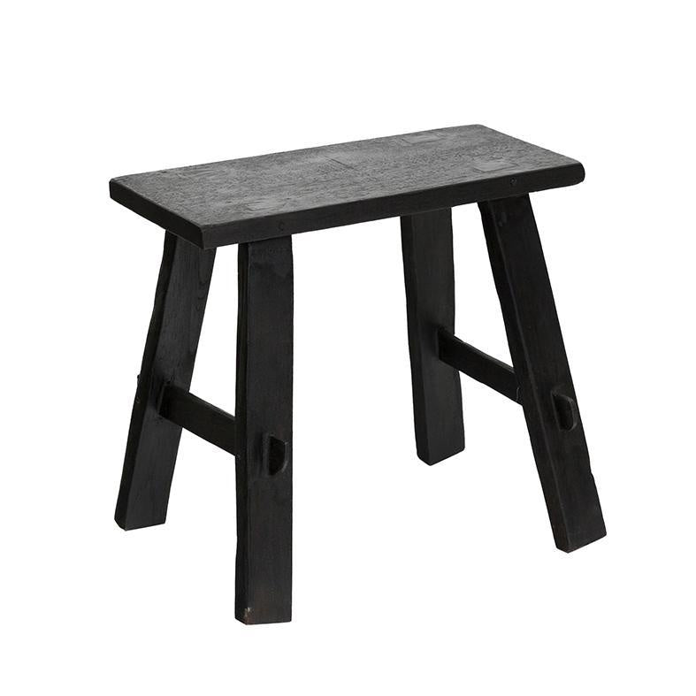 Recycled teak bench seat 40cm black