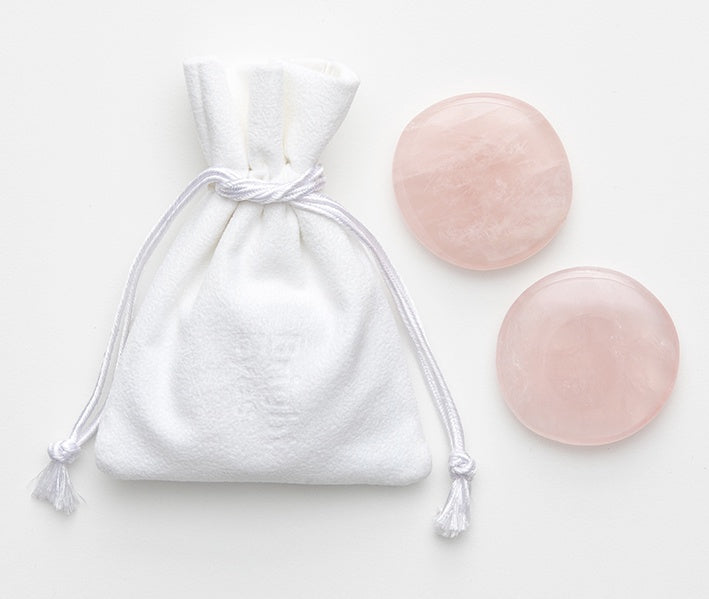 Bright Eyes' rose quartz crystal set