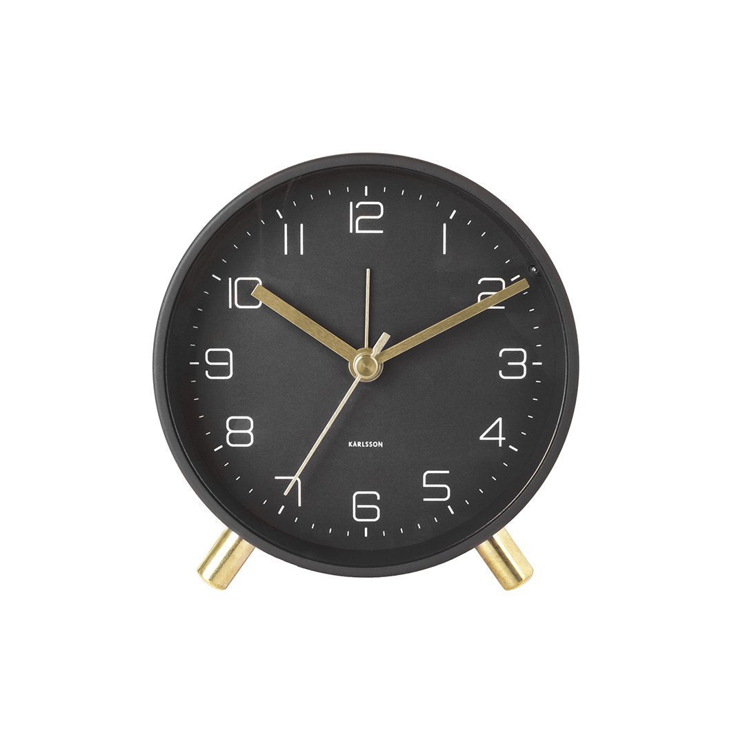 Karlsson lofty alarm clock black