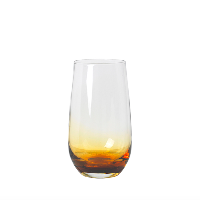 Broste tall high ball glass amber