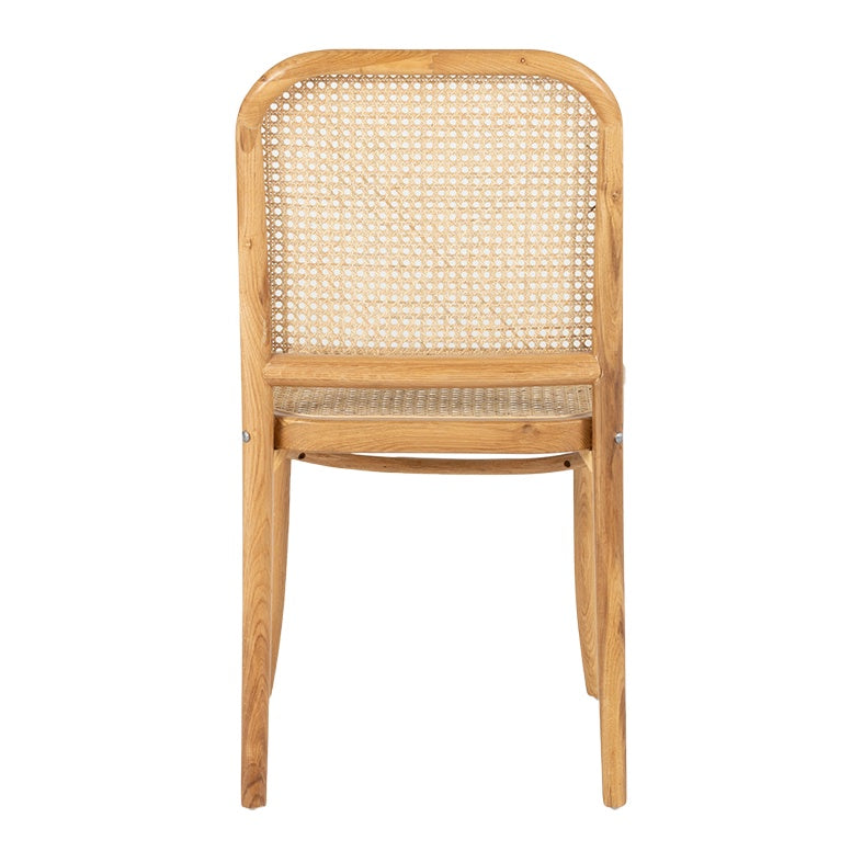 Oak & rattan dining chair natural