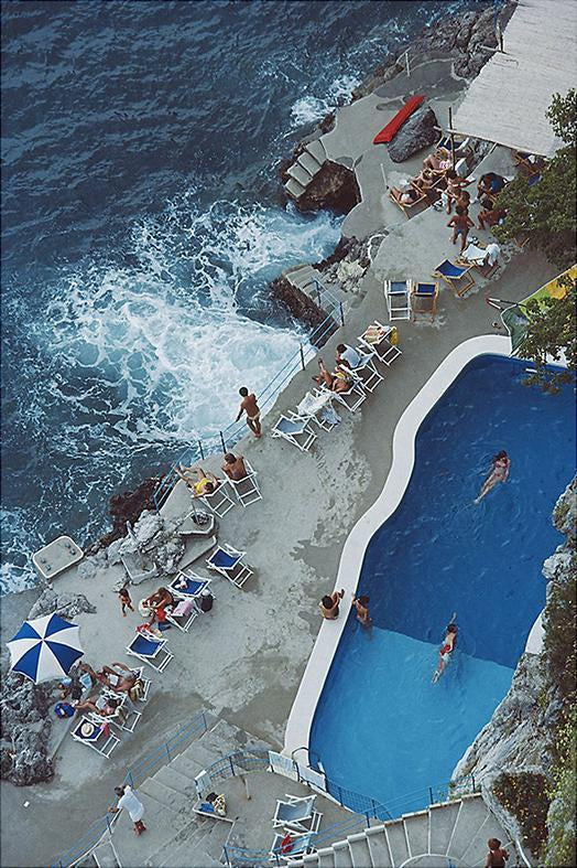 Slim Aarons 'Pool at Amalfi Coast' photographic print