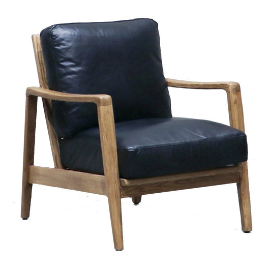 Martin leather armchair black