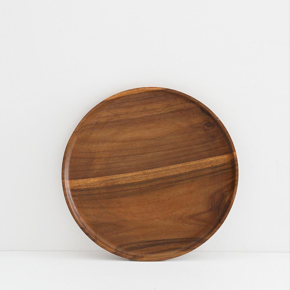 Wooden teak tray 35cm