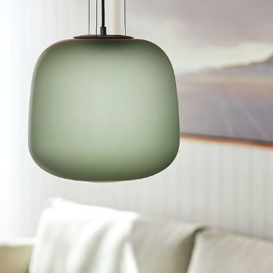 Frosted glass pendant light