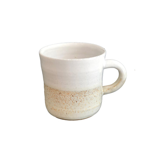 NZ made straight sided mug speckled half