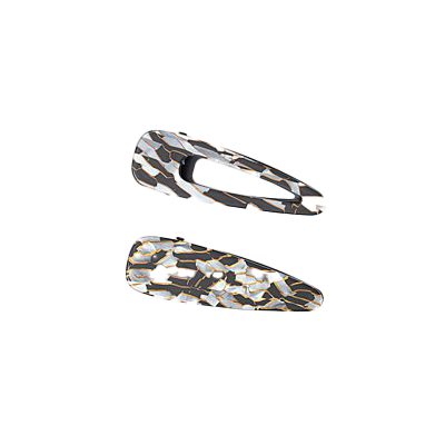 Black & gold wave hair clip