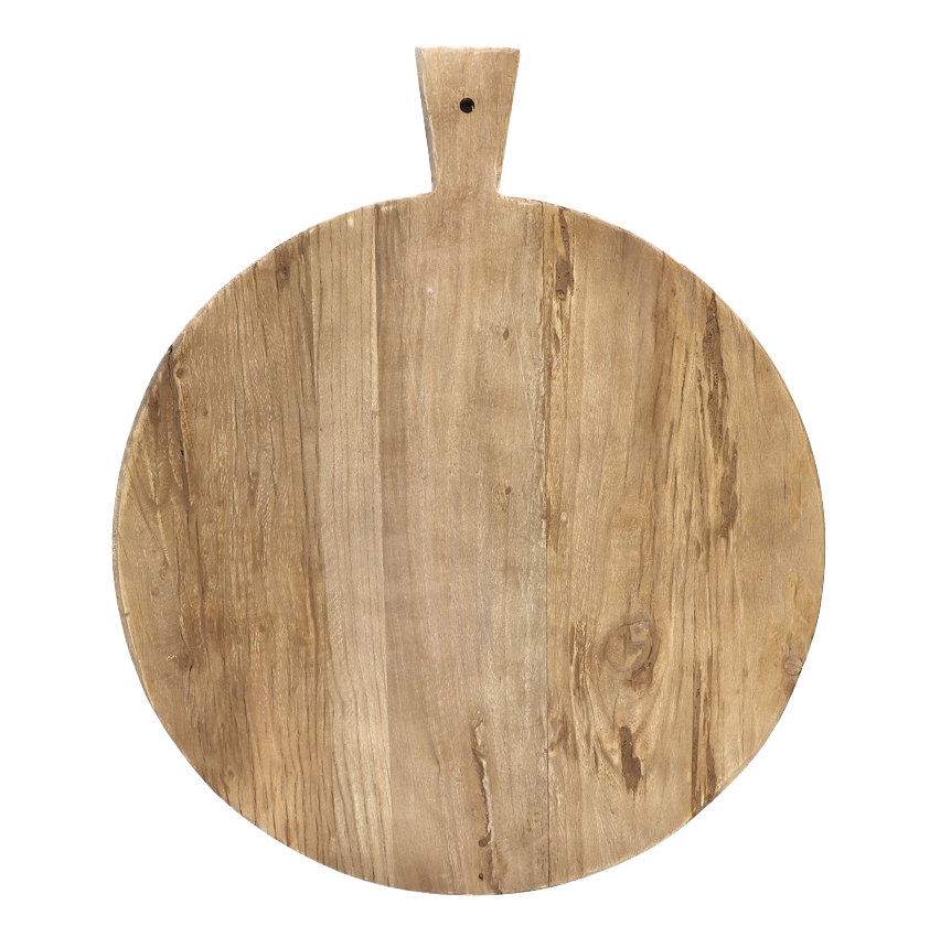 Artisan round serving board with handle 50cm