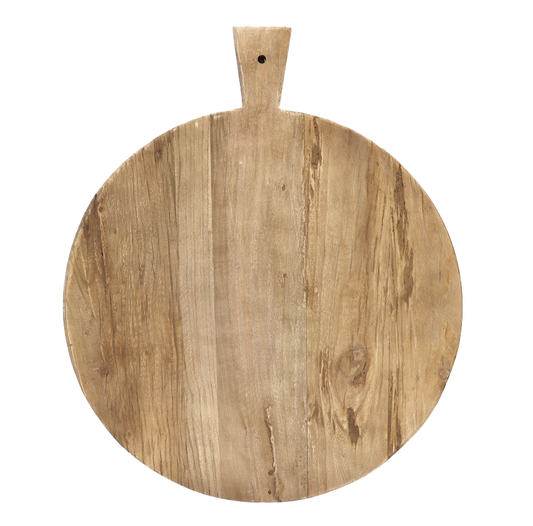 Artisan round serving board with handle 50cm