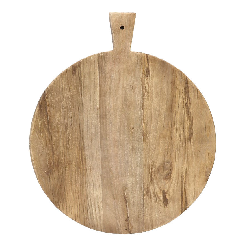 Artisan round serving board w handle 50cm