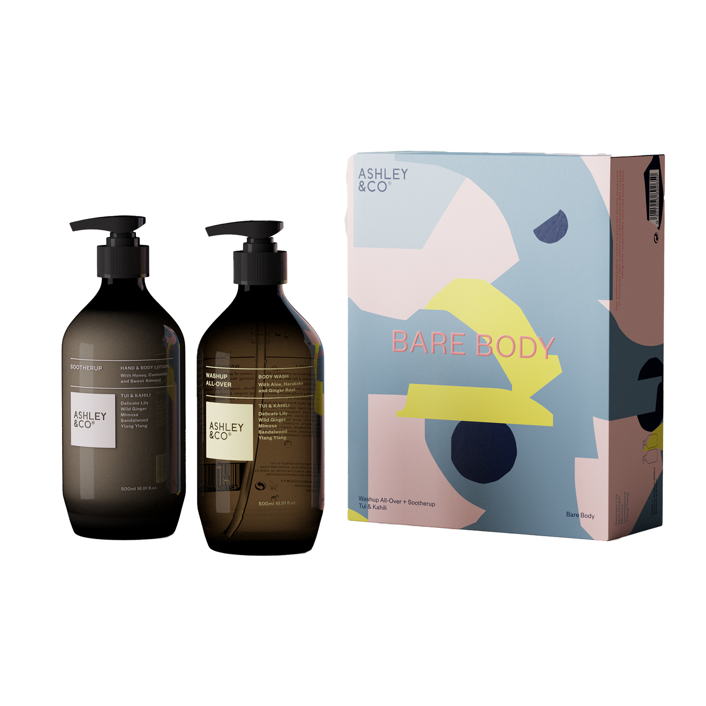 Ashley & Co bare body tui & kahili gift set