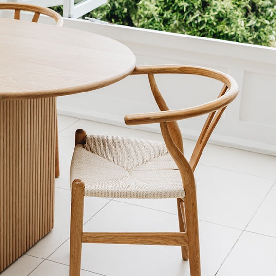 Wishbone oak chair natural