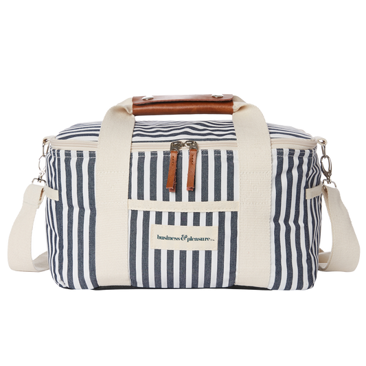 Premium cooler bag Laurens navy stripe 14 litre