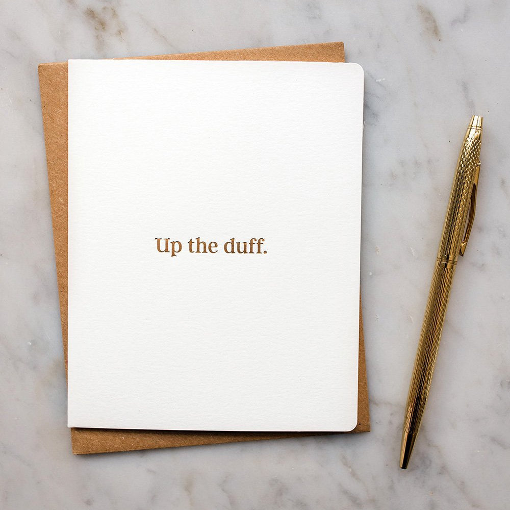 Up the duff card