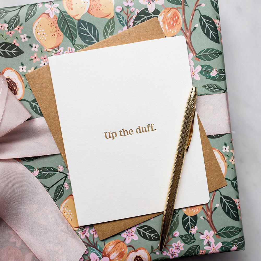 Up the duff card