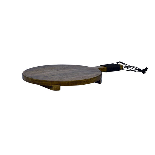 Round serving board grey wash 25cm