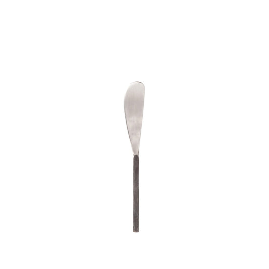 Burnished stainless steel hand forged pate knife