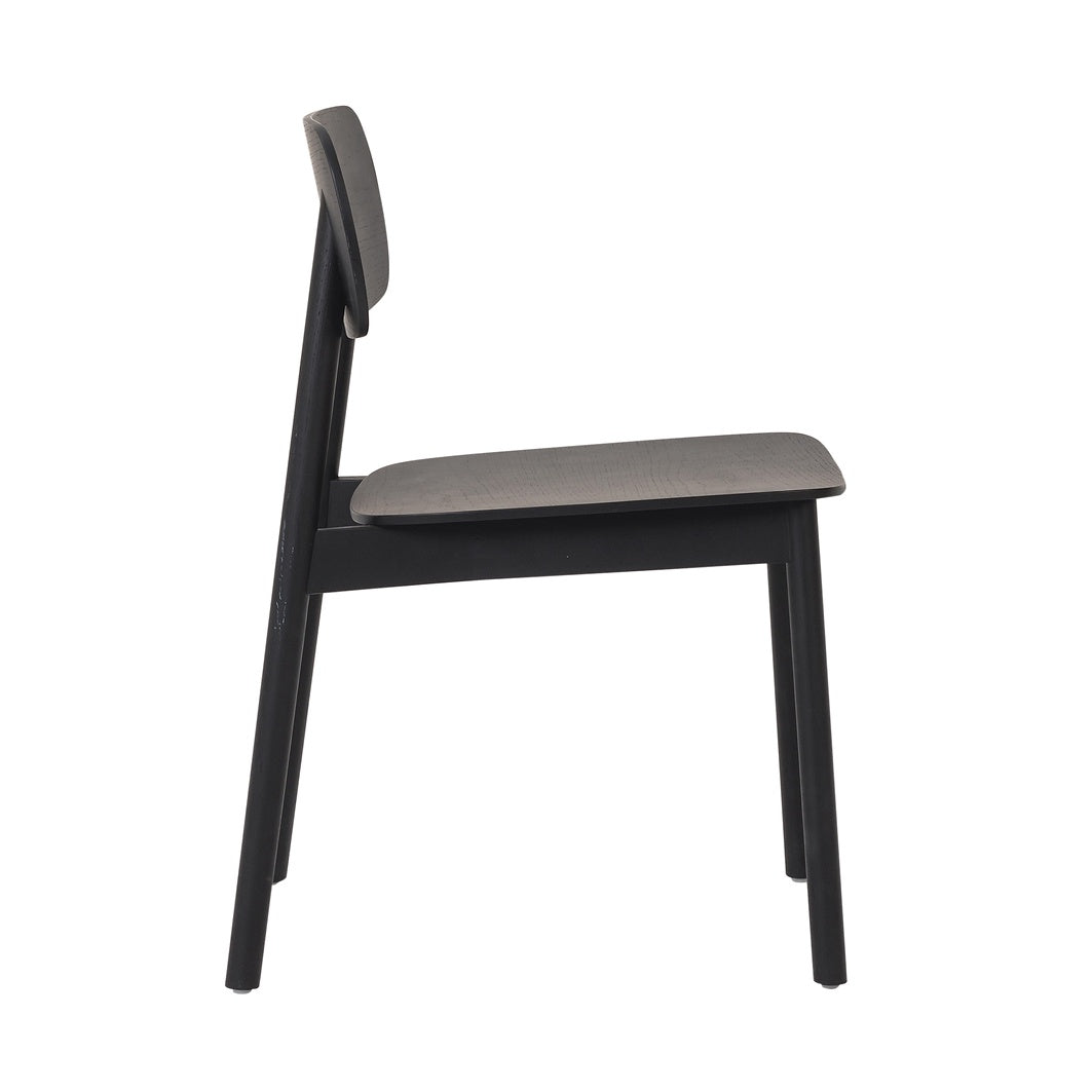 American oak dining chair black