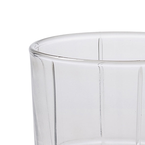 Grid glass tumbler clear