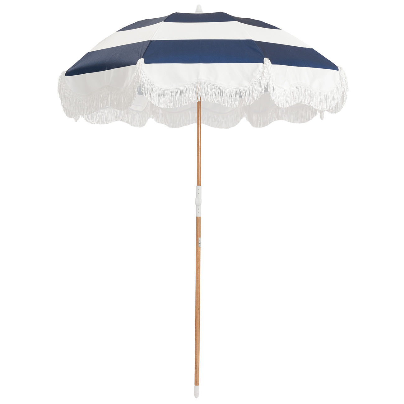 Holiday beach umbrella navy capri stripe