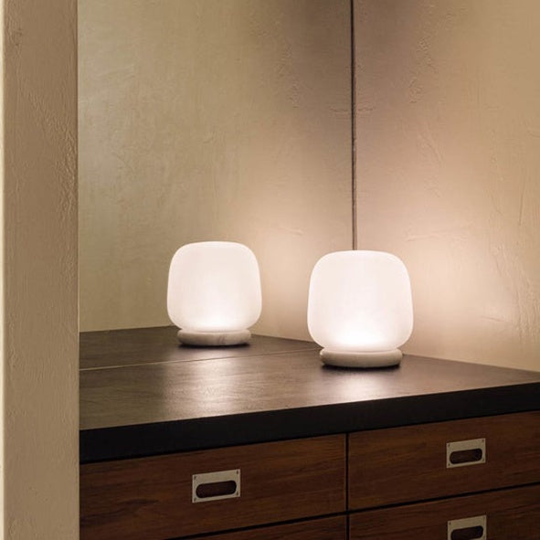 Frosted glass lamp white