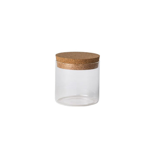 Glass storage jar with wooden lid 7cm