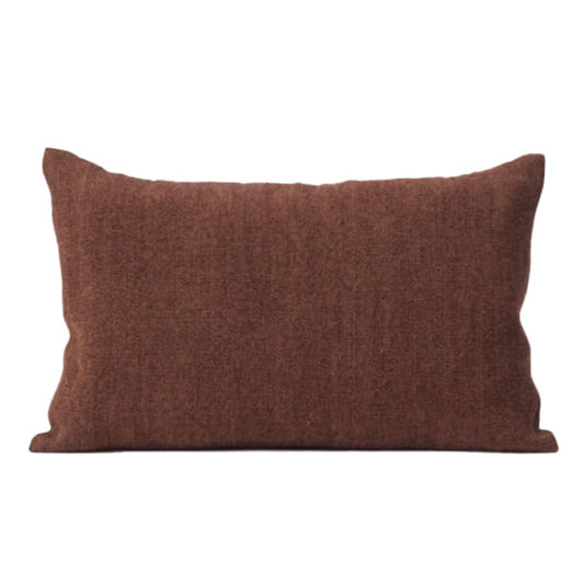 Heavy linen jute cushion cover plum 50 x 30cm