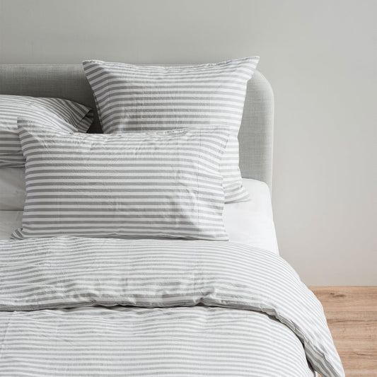 Organic cotton euro pillowcase stripe