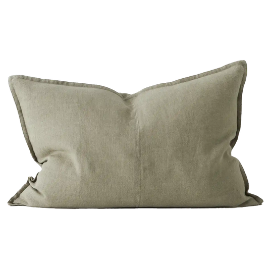 Como linen cushion cover caper 60 x 40cm