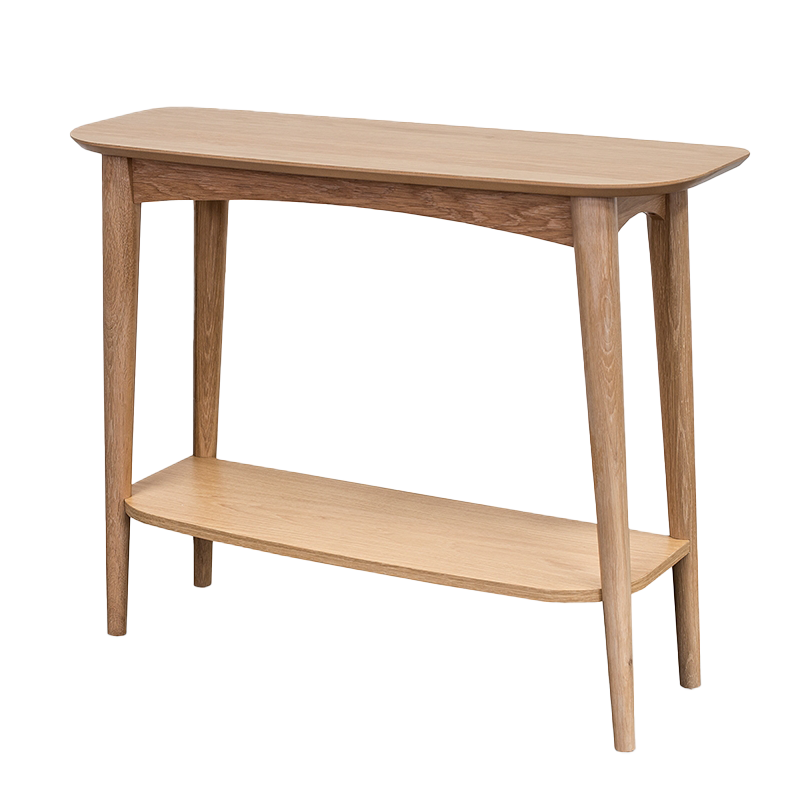 Scandi console table with shelf