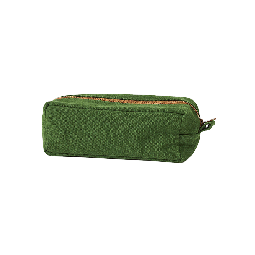 Contrast cotton wash bag spirulina small