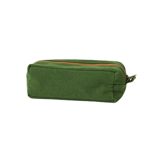 Contrast cotton wash bag spirulina small