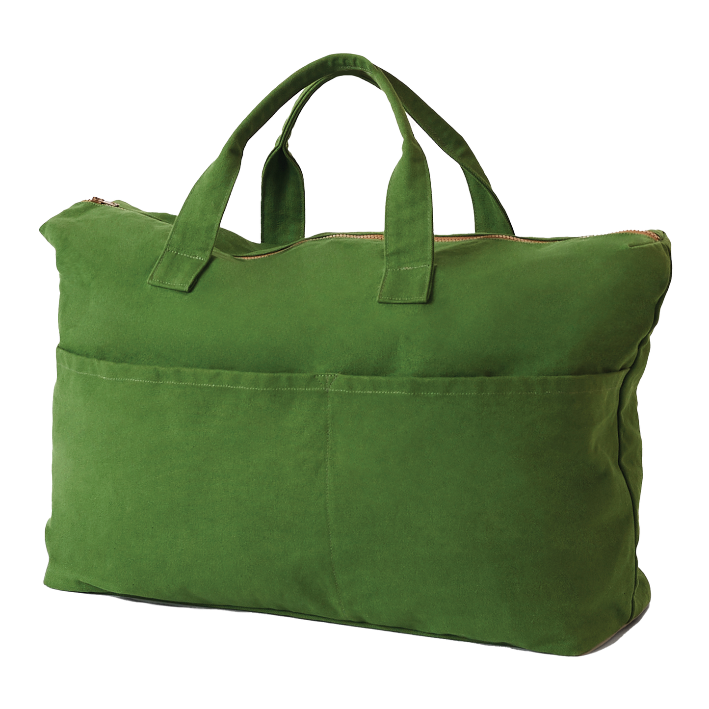 Contrast cotton weekender bag spirulina