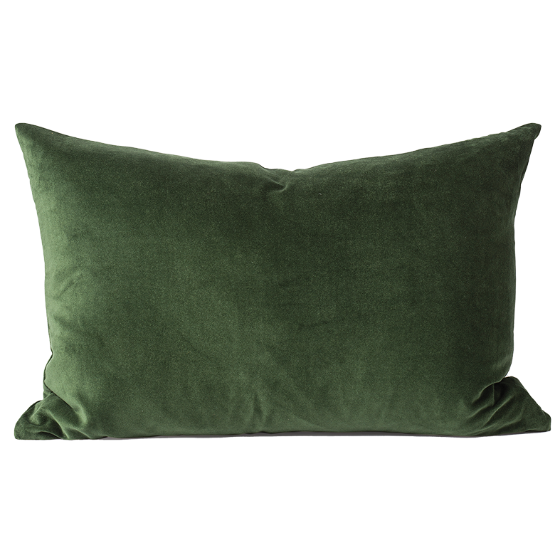 Cotton velvet cushion cover spirulina 40 x 60cm