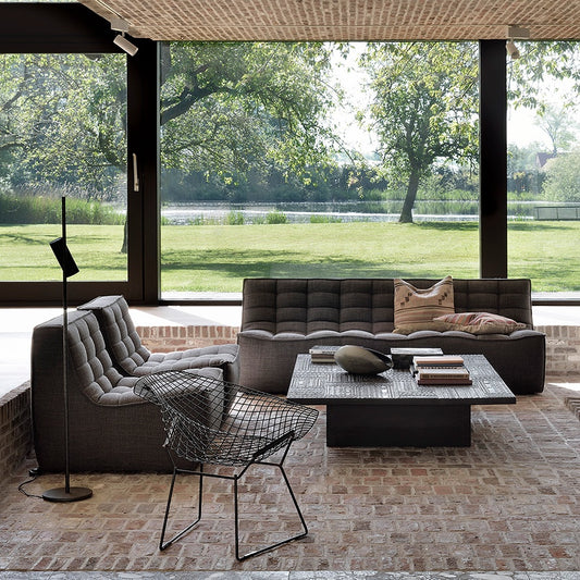 Sebastian 3-seater sofa dark grey