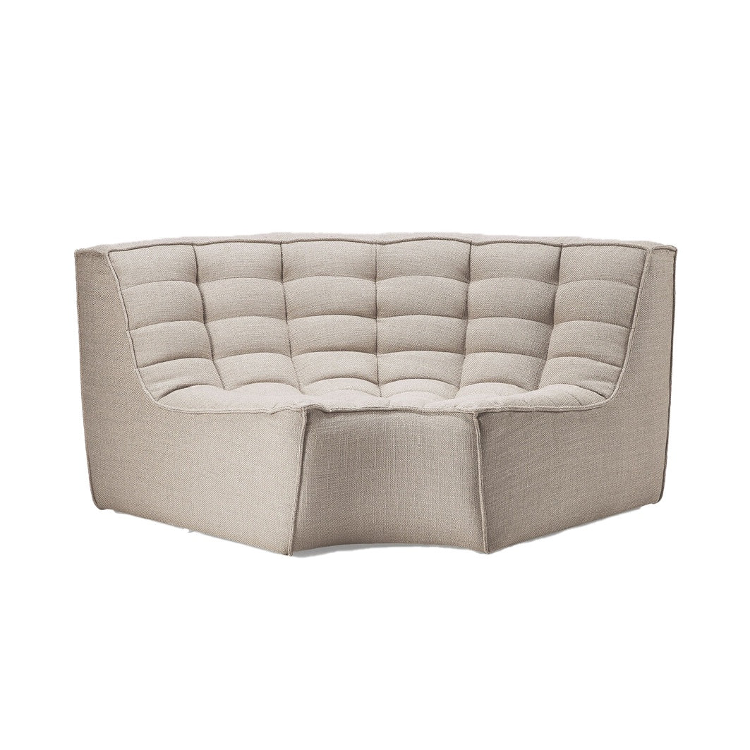 Sebastian curved sofa corner seat natural