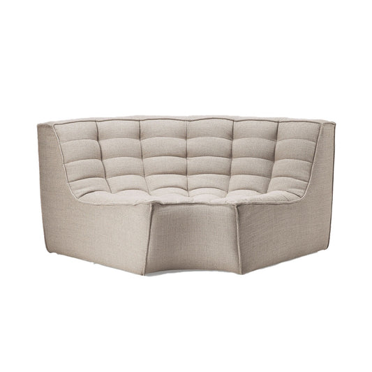 Sebastian curved sofa corner seat natural