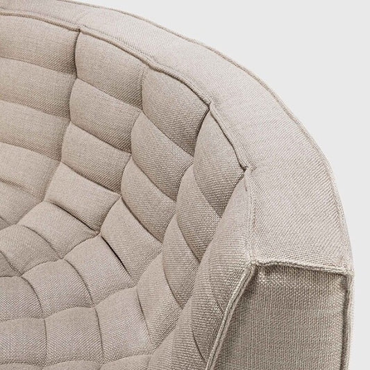 Sebastian curved sofa corner seat natural