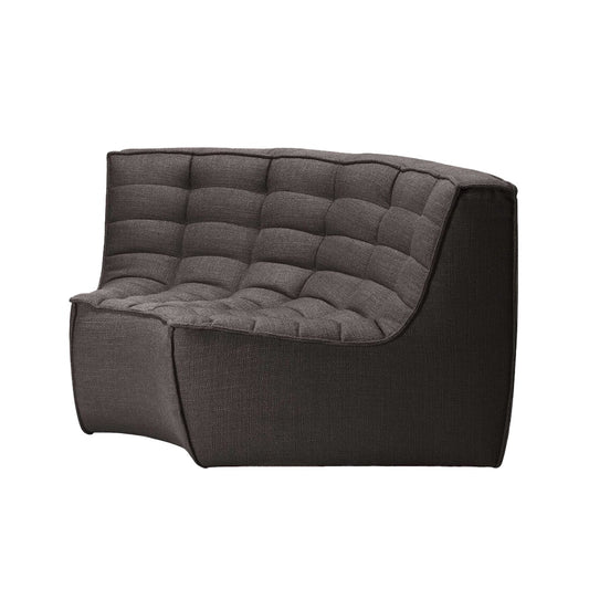 Sebastian curved sofa corner set dark grey