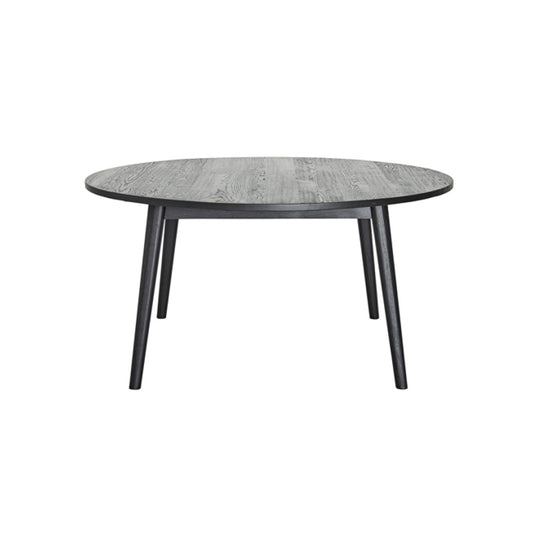 Vaasa oak round dining table black 120cm
