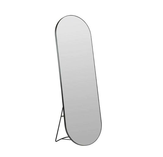 Black full length oval mirror 170cm