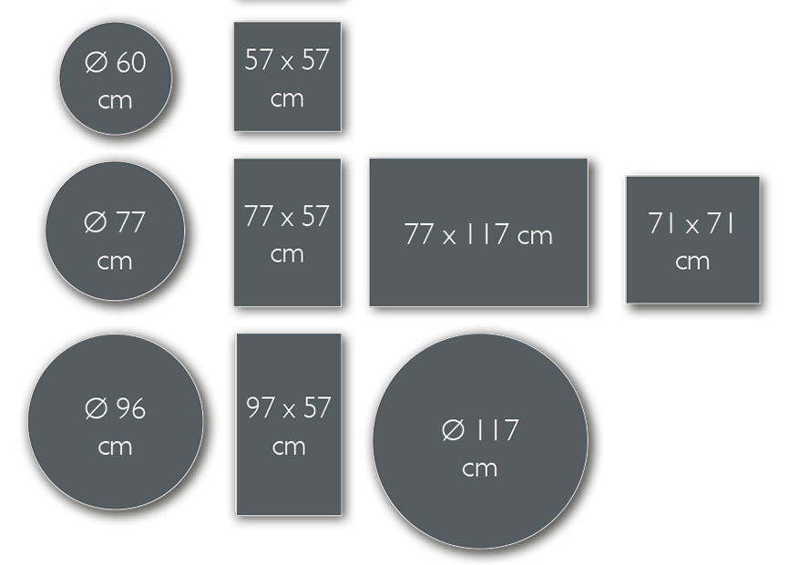 Bistro square table 71cm clay grey