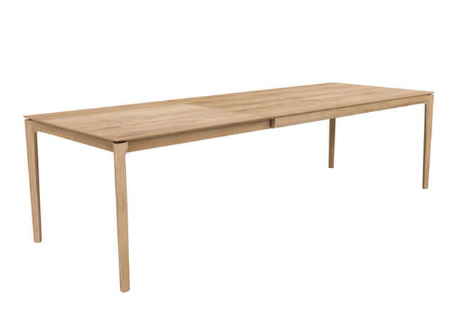 Extendable french oak dining table natural