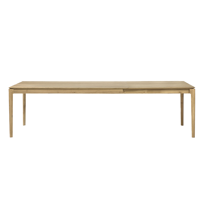 Extendable french oak dining table natural