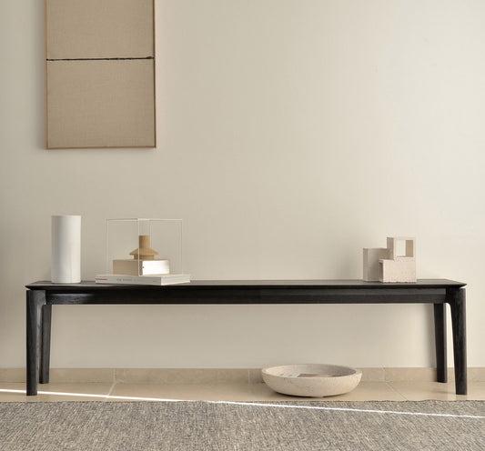 French oak bench seat black