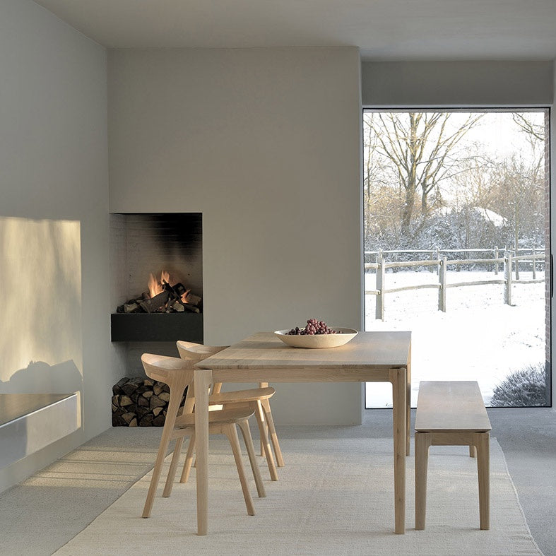 French oak bench seat natural