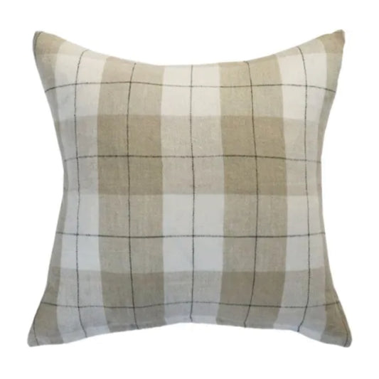 Willis linen cushion cover nougat/ivory 50cm
